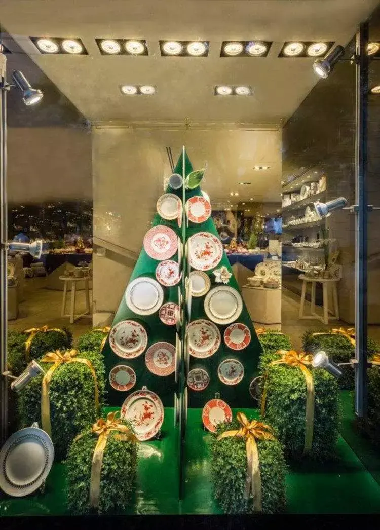 Vitrine de Natal verde