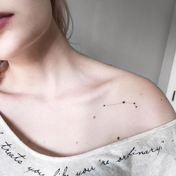 Tatuagem de constelação de signo