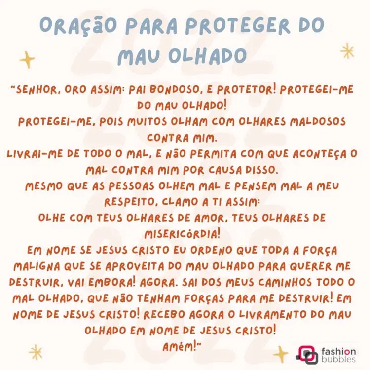 Oração para pproteger do mau olhado