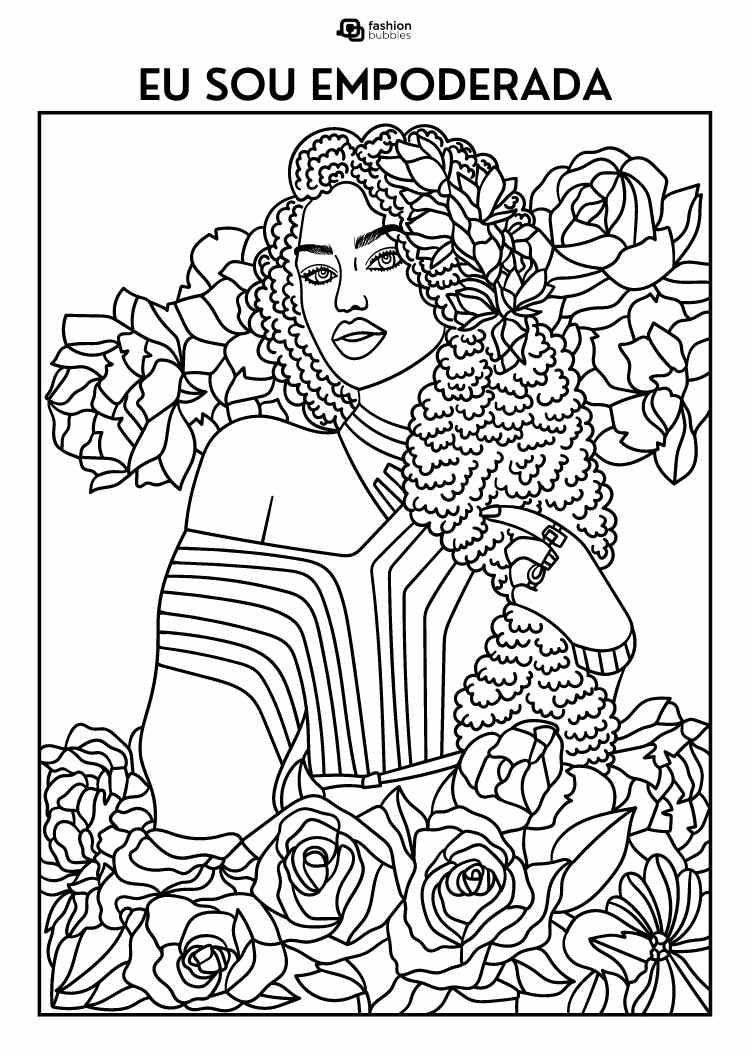 Desenho de mulher para colorir