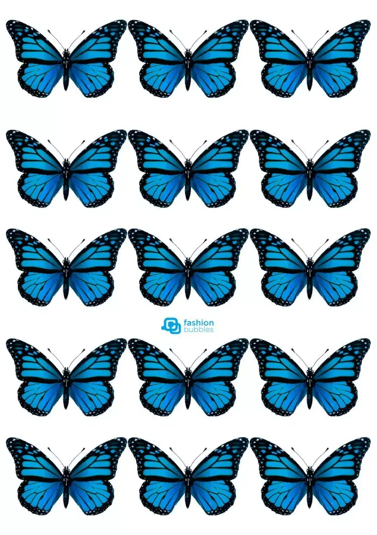 15 Borboletas-azuis para imprimir