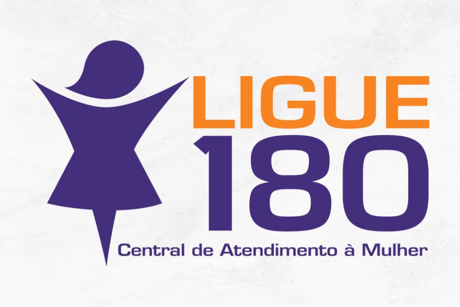 logo do 180, Central de Atendimento à Mulher, que recebe denúncias de violência doméstica