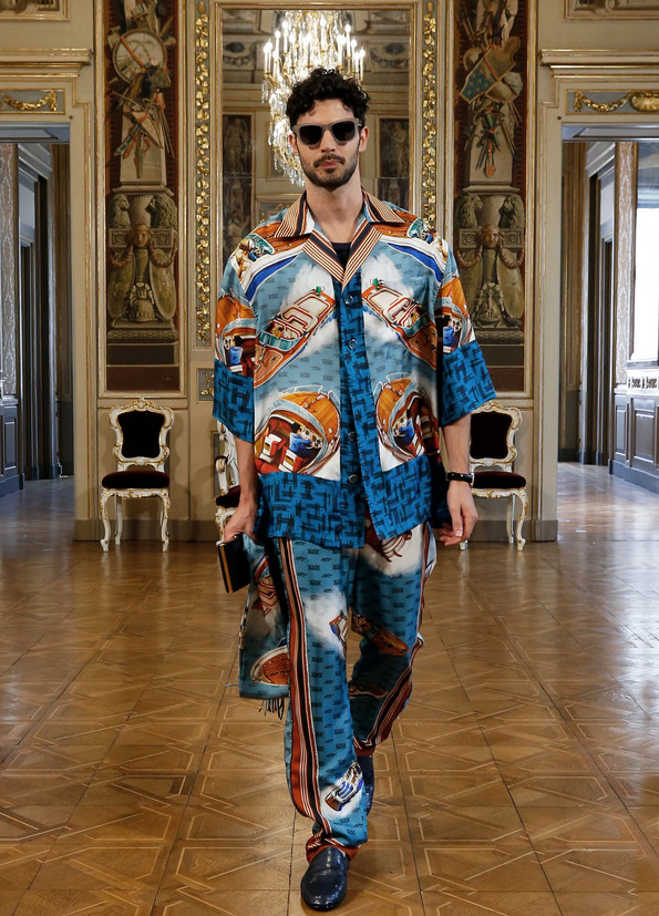 Look masculino estampado com barco - Dolce & Gabbana Virtual Look masculino estampado - Dolce & Gabbana Virtual