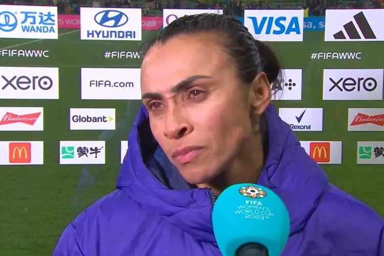 Marta em entrevista pós-jogo