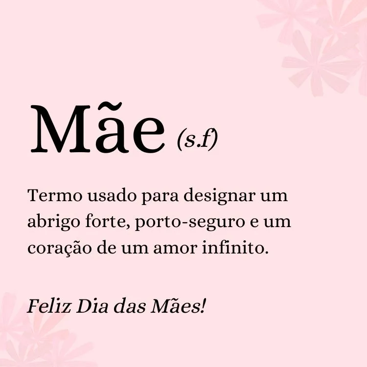 imagem de fundo rosa escrito: Termo usado para designar um
abrigo forte, porto-seguro e um
coração de um amor infinito. 