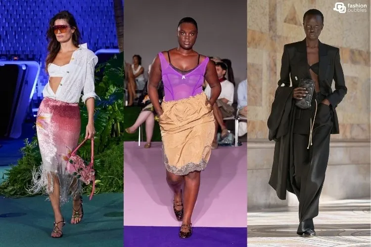 Sutiã à mostra é uma das tendências da Paris Fashion Week Primavera Verão 2027