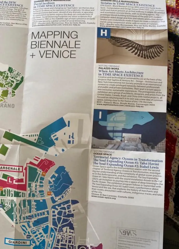 A obra Amazon Tears em destaque no Mapa oficial da 17 Bienal de Veneza em 2021 A obra Amazon Tears em destaque no Mapa oficial da 17 Bienal de Veneza em 2021