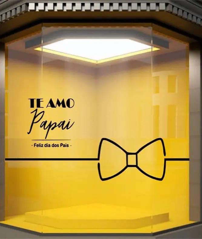 vitrine amarela dia dos pais