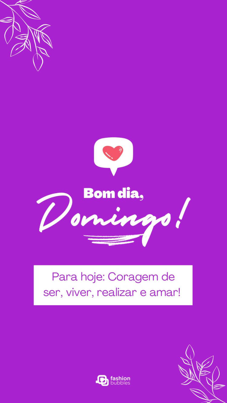 Metas para o dia escritas em fundo roxo com ilustração de coração e ramos de flor