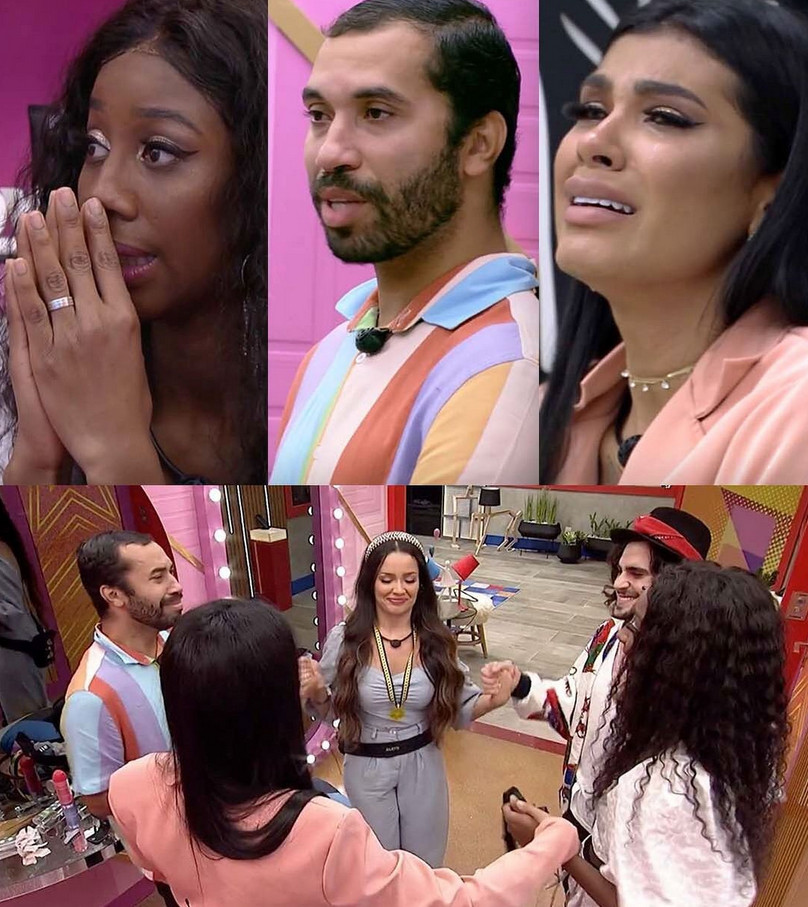 Imagem do Top 5 do BBB 21 dos emparedados do 16 paredão