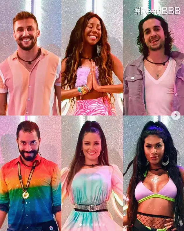 Top 6 do BBB 2 Arthur, Camilla de Lucas, Fiuk, Gil, Juliette, Pocah