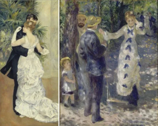 pINTURA Pierre-Auguste Renoir City Dance e Pierre-Auguste Renoir The swing