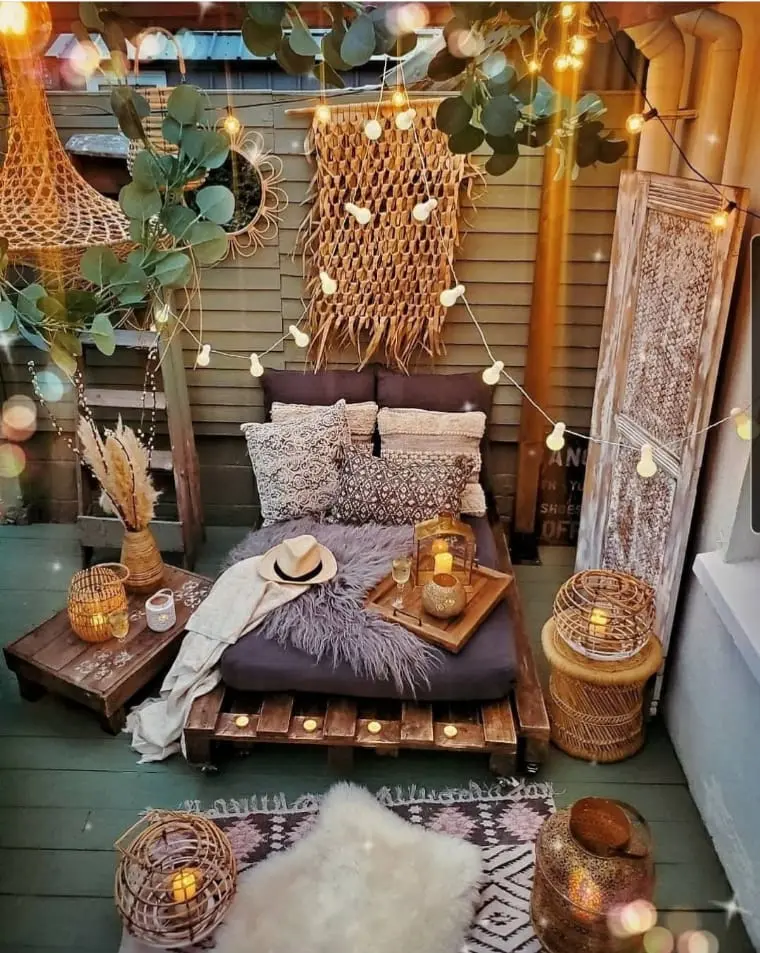 Quintal com luzes