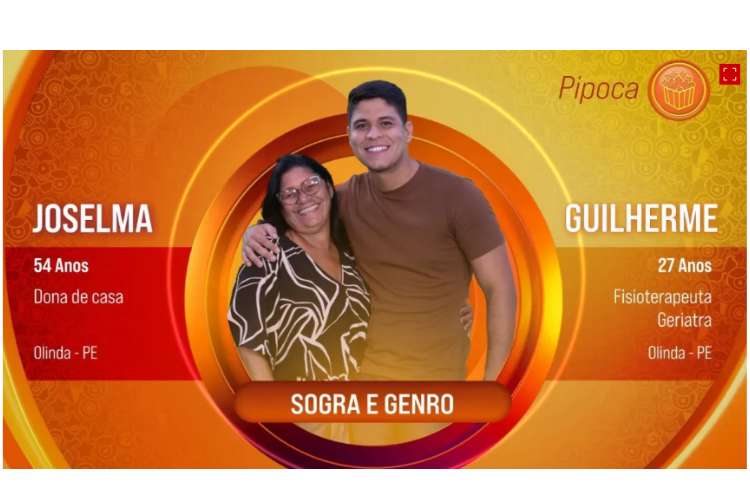Guilherme e Joselma no BBB 25