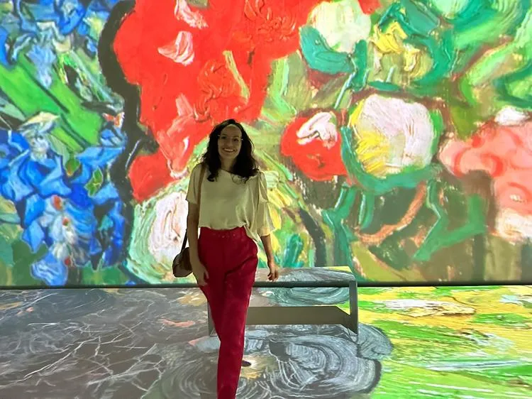 exposição van gogh, fundo de obra do pintor