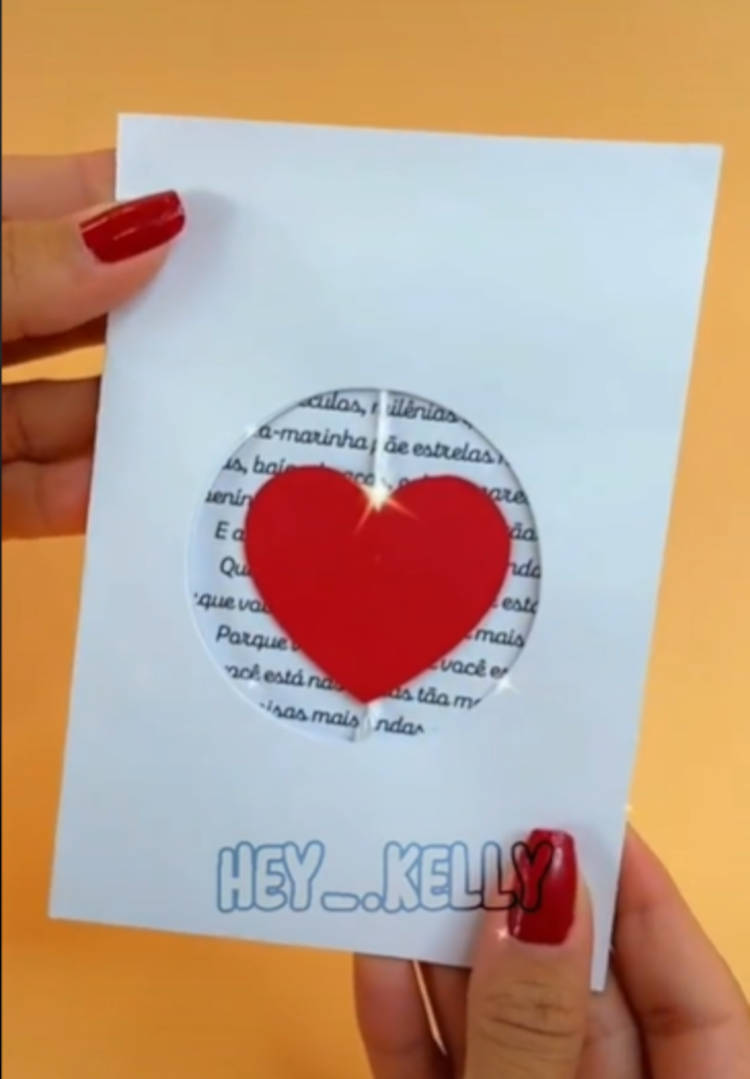 Cartão personalizado de presente de dia das mães.