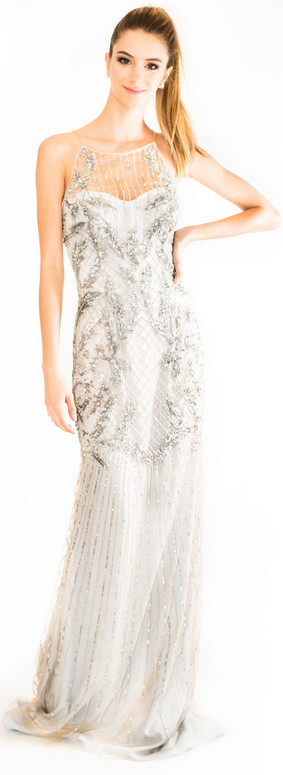 Vestido de festa luxo prata Marcelo Quadros - Closet.me