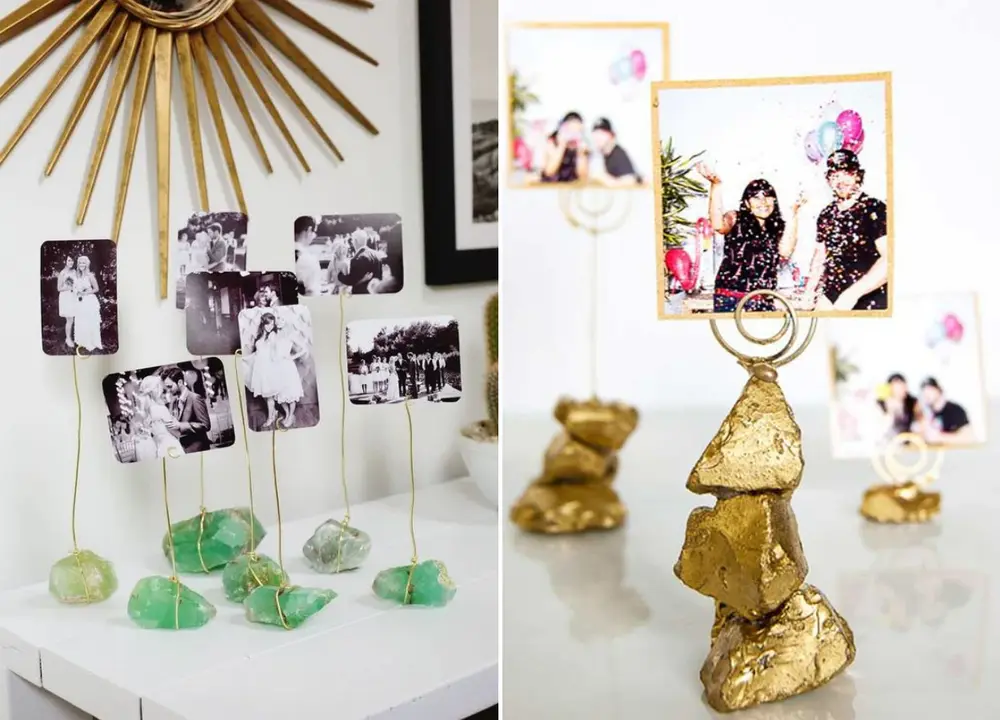 Lembrancinha DIY: porta-retratos com pedras