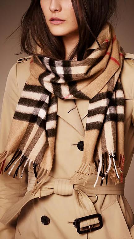 Echarpe xadrez burberry