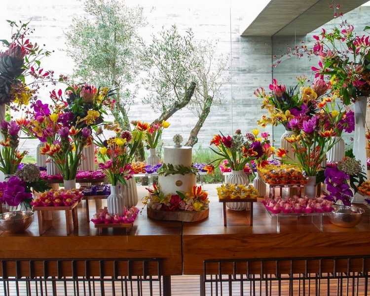 Foto da decoração da festa de casamento de Lu Tranchesi.