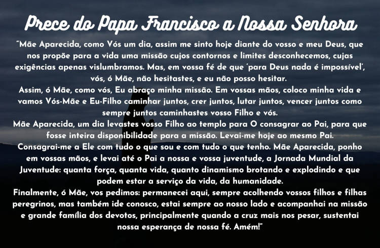 oração para Nossa Senhora Aparecida