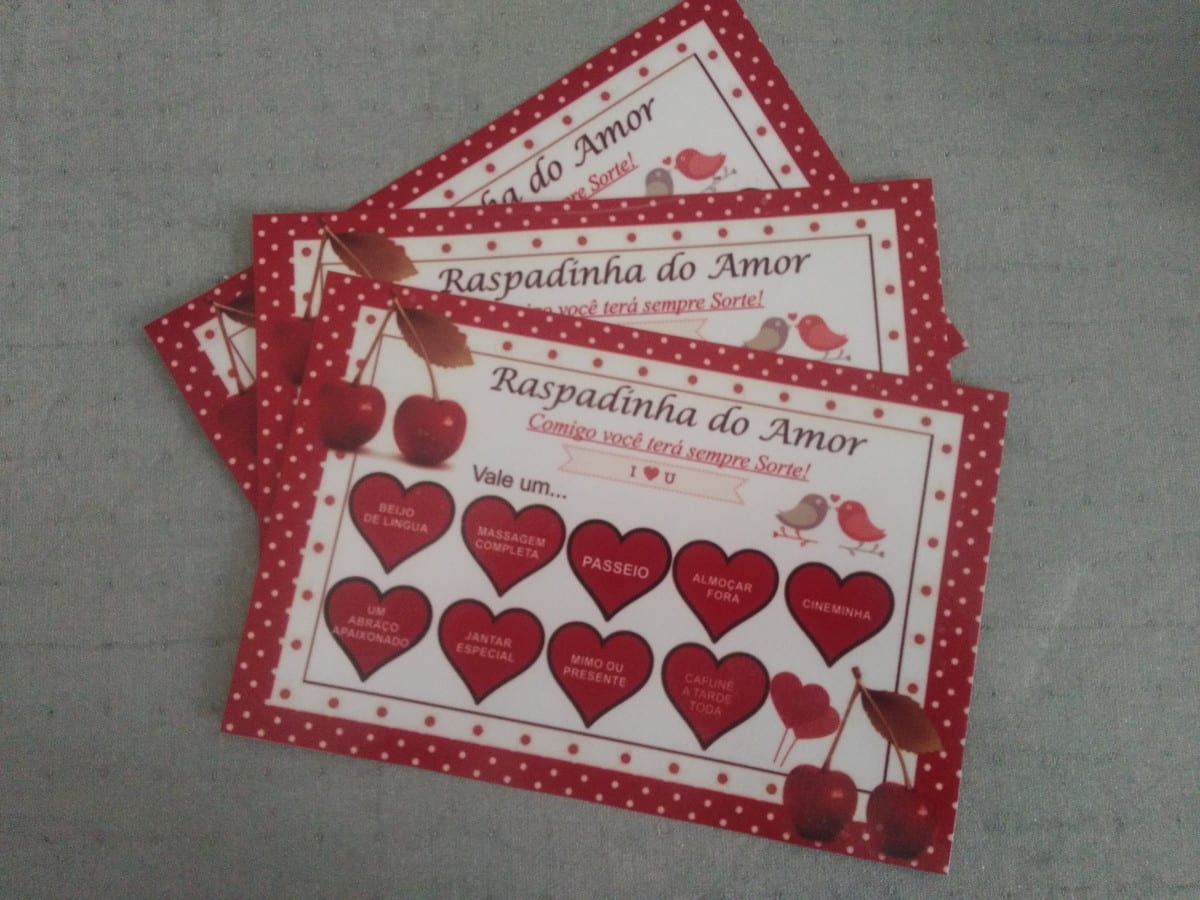 Raspadinha do amor, passo a passo de dia dos namorados.