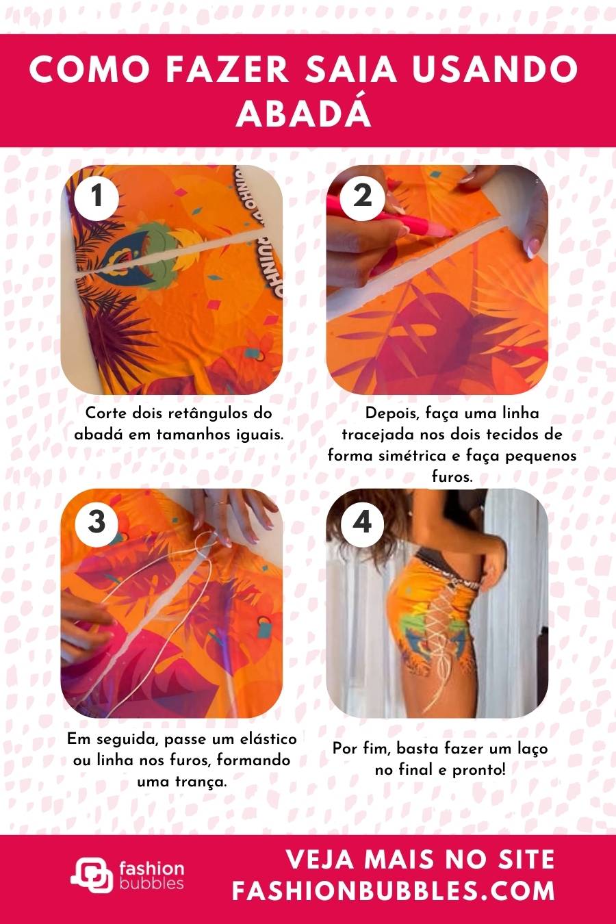 Como fazer saia usando abadá.