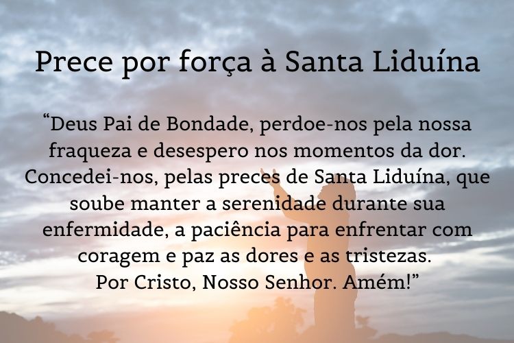 oração para saúde de Santa Liduína