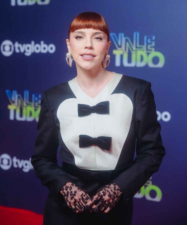 Alice Wegmann na festa de lançamento de Vale Tudo
