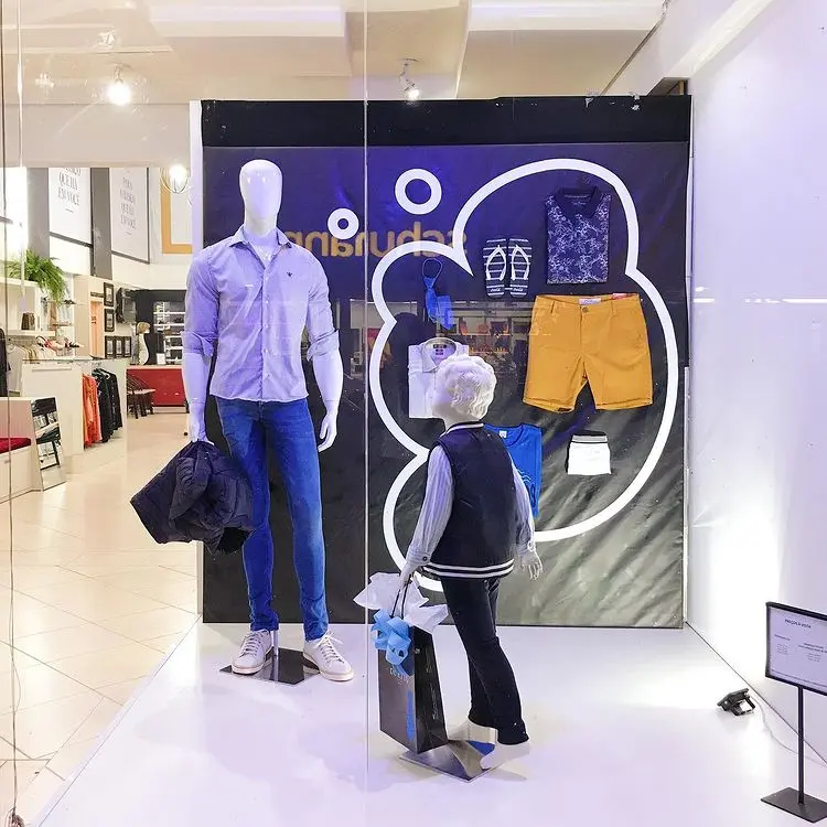 manequins de pai e filho