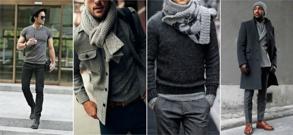 Looks tom sobre tom com cinza - Círculo cromático na moda masculina