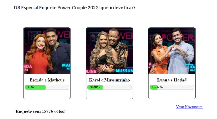 Quem sai Power Couple DR Especial