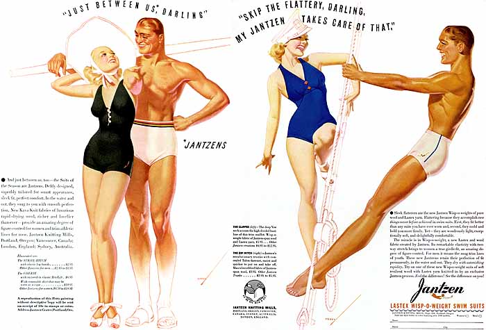 Ilustraçõs em estilo pin-up de George Petty, entre 1937 e 1938.