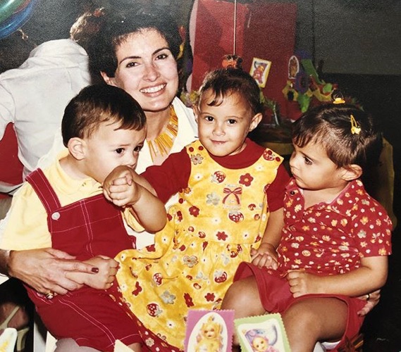Fátima Bernardes e os filhos do casal - Reprodução