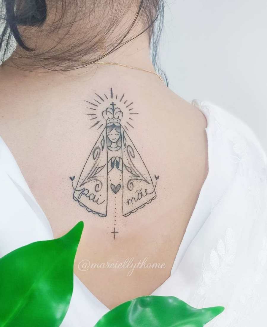 Foto de tattoo de Nossa Senhora de Aparecida.