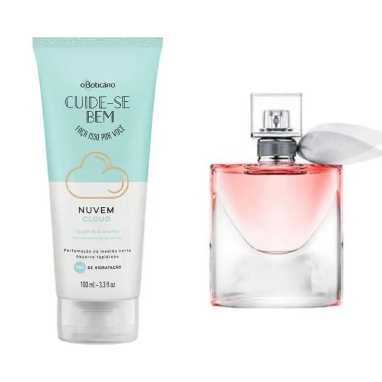 Hidratante e perfume