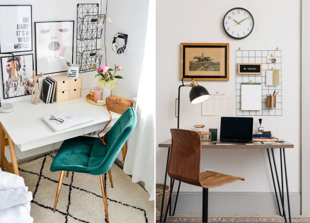 Decoração da parede do home office