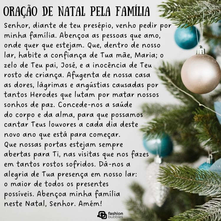 oração de Natal pela família