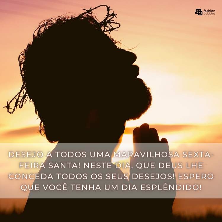 Foto com frase sobre a data comemorativa religiosa.