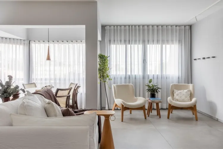 Canto de leitura de apartamento de 110 m²