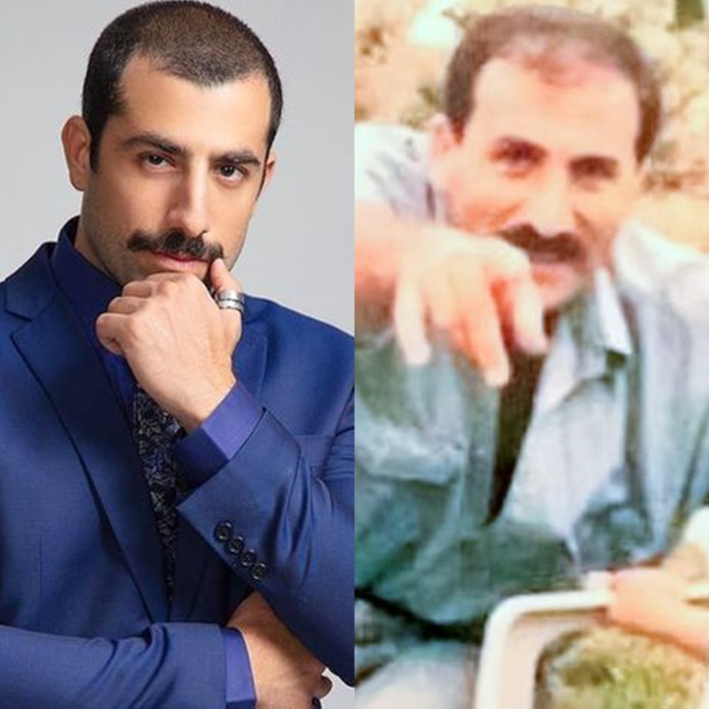Kaysar e pai em comparação.