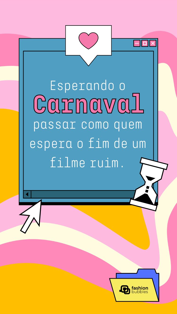Frase não gosto do carnaval escrito em desenho que imita bloco de ntoas aberto no computador