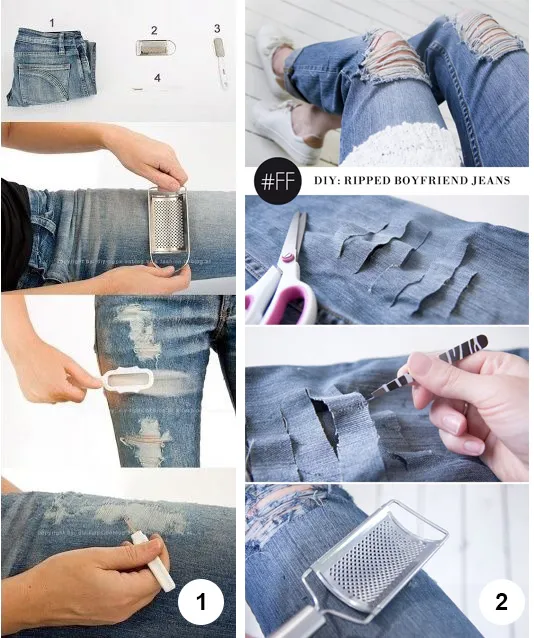 como desfiar jeans 3