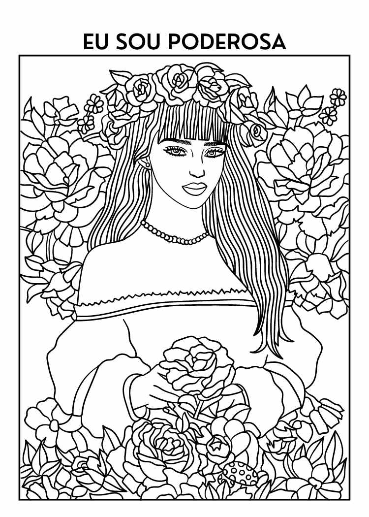 Desenho de mulher para colorir