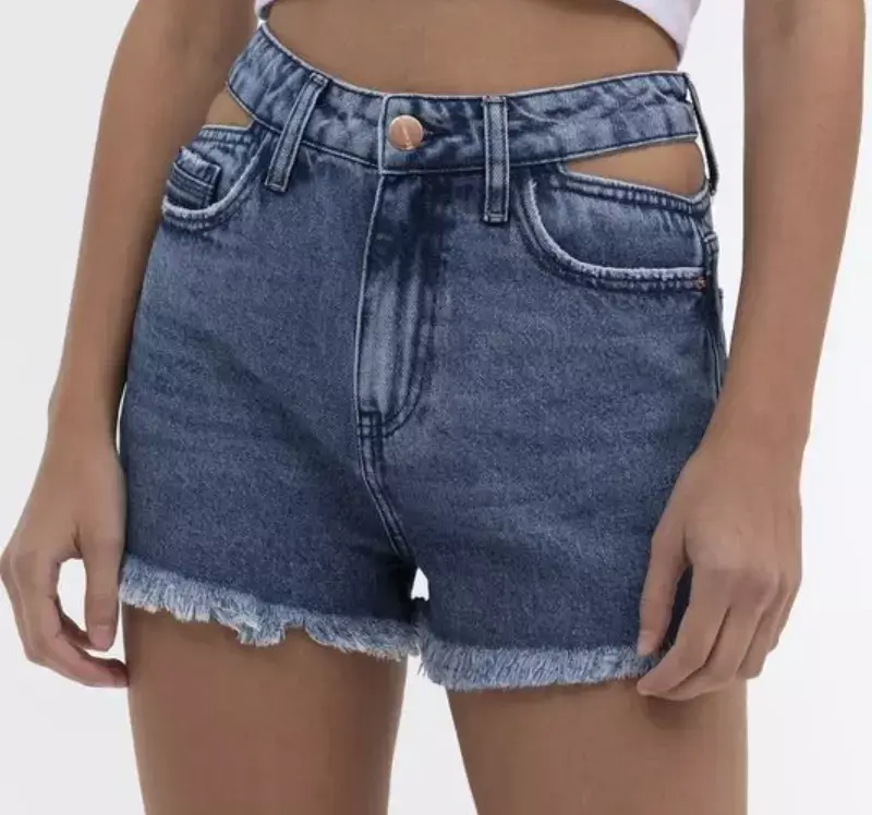 Short jeans da renner sem bolso