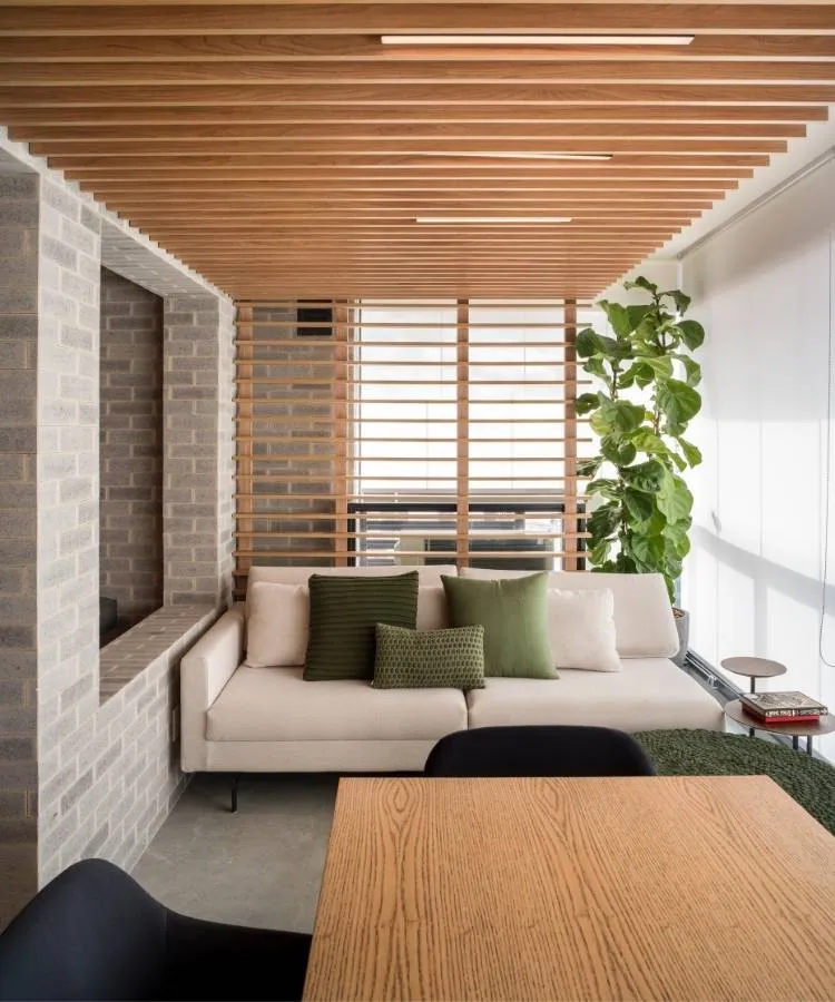 Varanda de apartamento de 60 m²