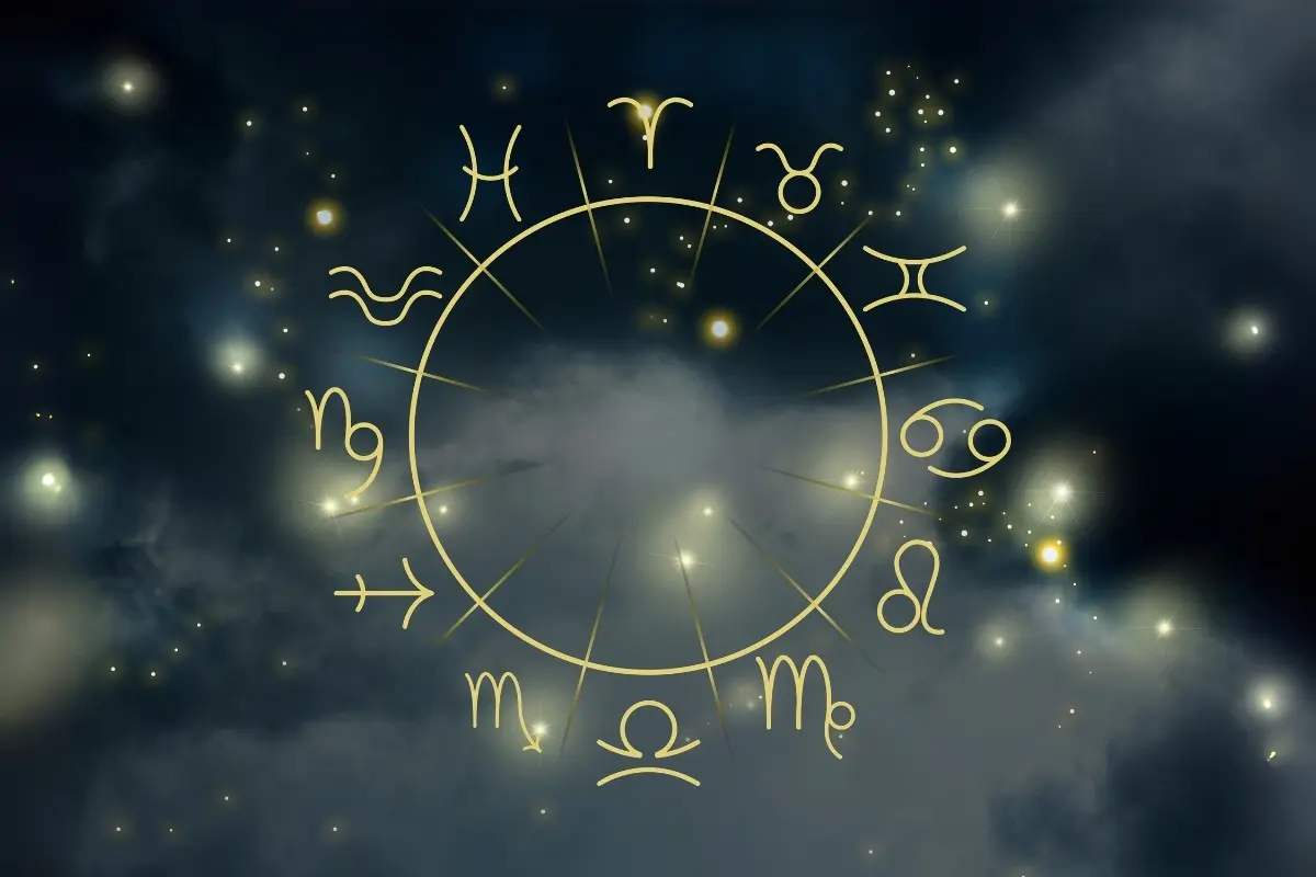 Céu com círculo astrológico