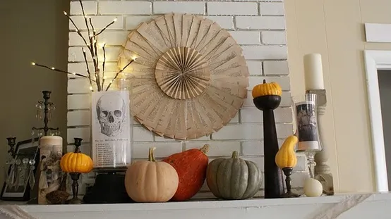 Foto com decoração de Halloween.