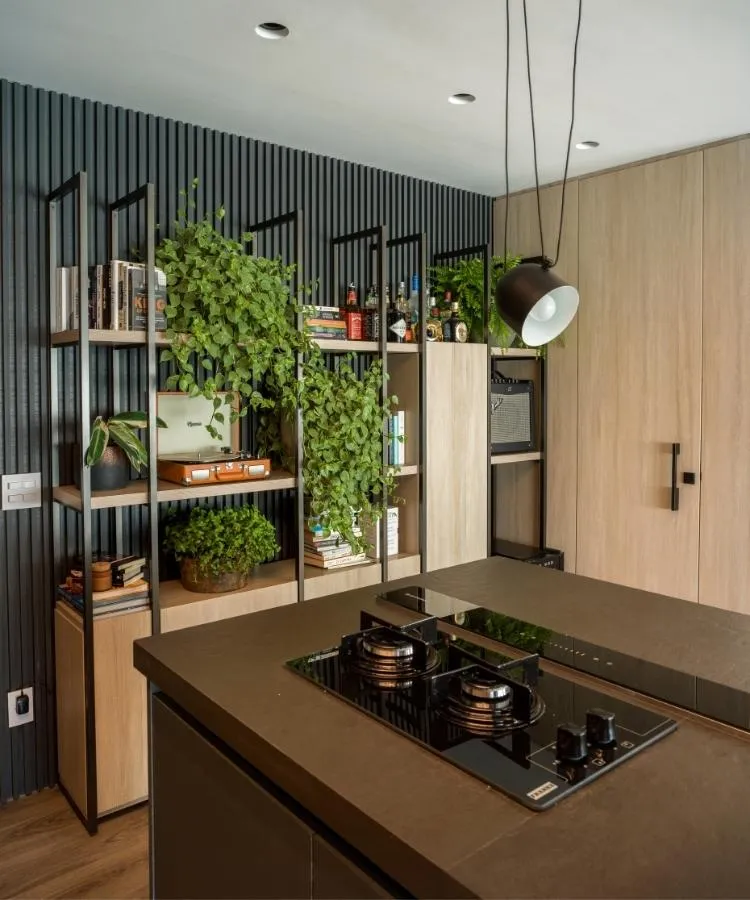 Cozinha de apartamento de 60 m²