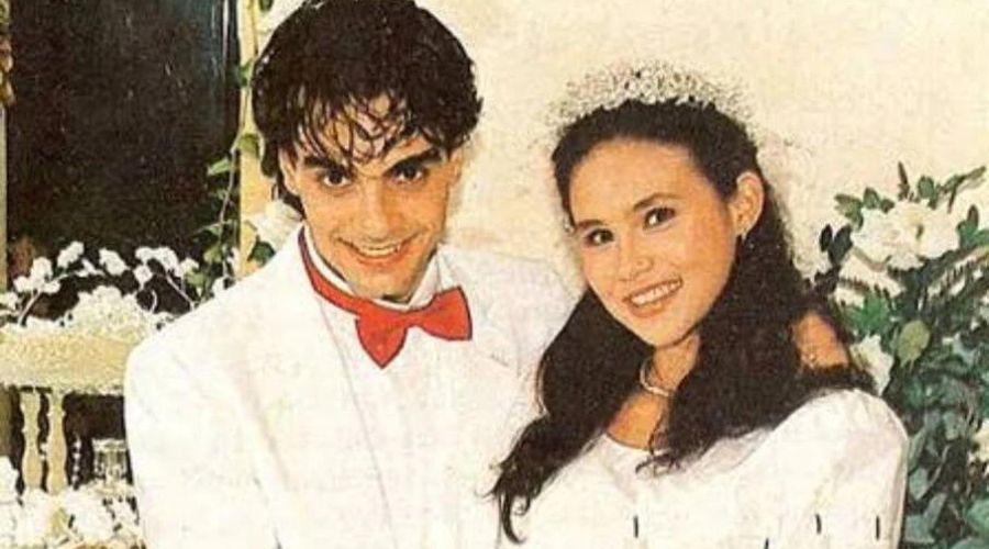 Guilherme de Pádua e Paula Thomaz no casamento 